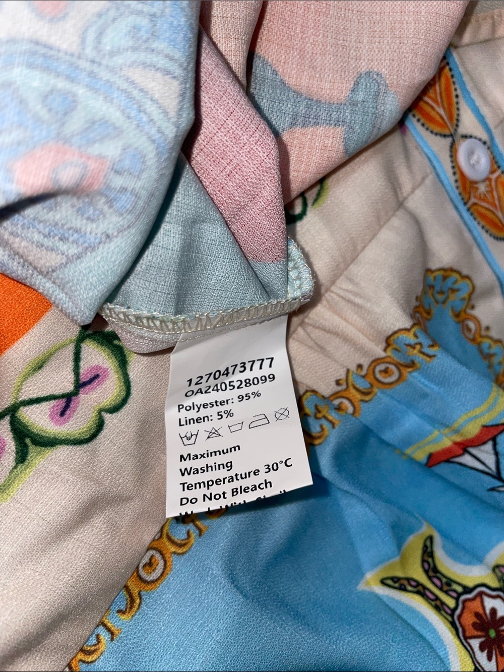 NWT Commense Multicolor Card-Suit Button Front Shirt Dress. Size M. - Picture 4 of 4
